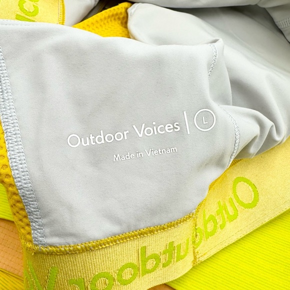Outdoor Voices Doings Things Bra / TechSweat 7/8 Zoom Leggings Sunshine Set - Picture 14 of 16